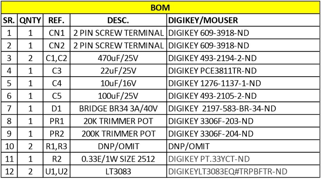Tube Power Supply Calculator