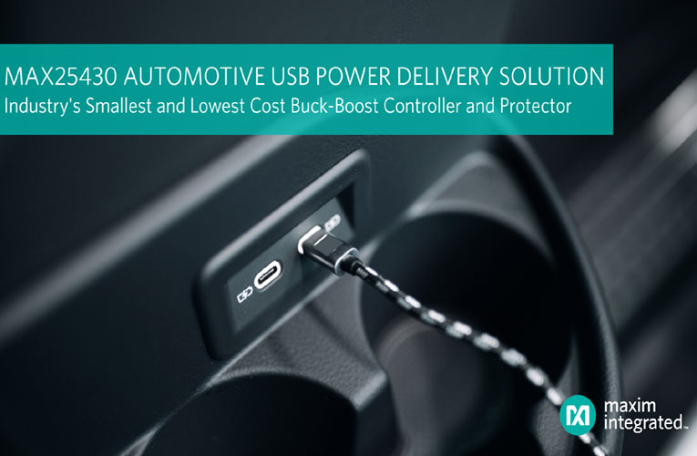 Maxim’s Buck-Boost Controller Enables Automotive USB PD Ports in small size