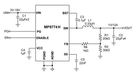 MP8774H Synchronous Step-Down Converter