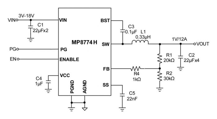 MP8774H Synchronous Step-Down Converter