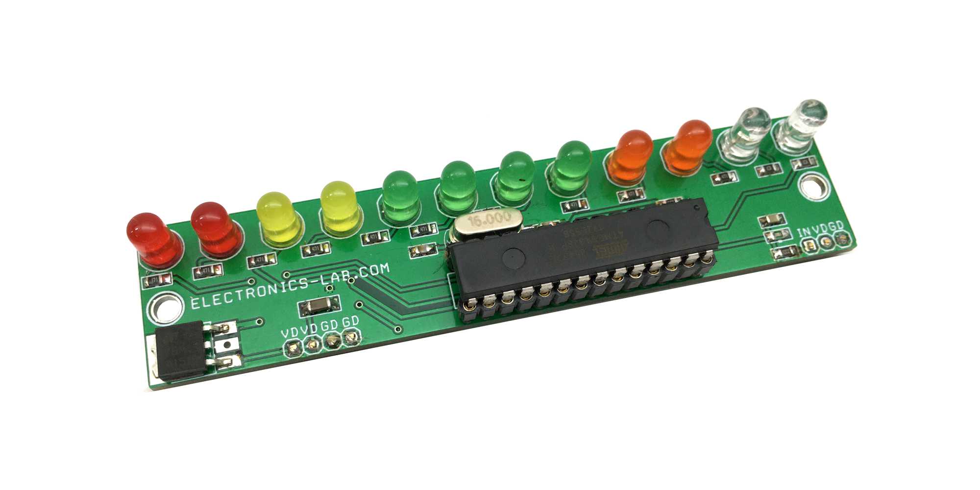 Lead Acid Battery Voltage Monitor using ATMEGA328