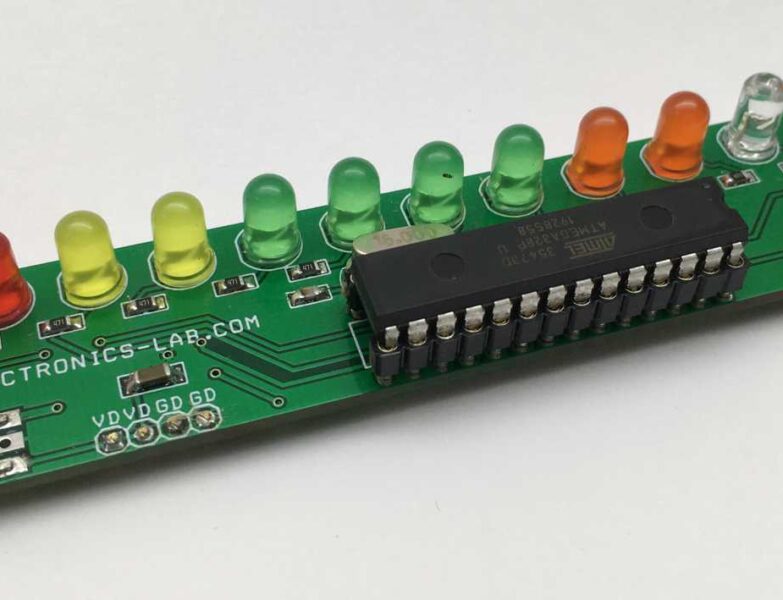 Lead Acid Battery Voltage Monitor using ATMEGA328