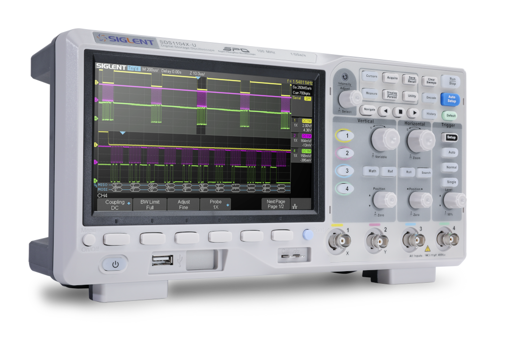 Siglent SDS1104X-U 100MHz Four channel oscilloscope sells for €359.00 Siglent SDS1104X-U 100MHz Four channel oscilloscope sells for €359.00