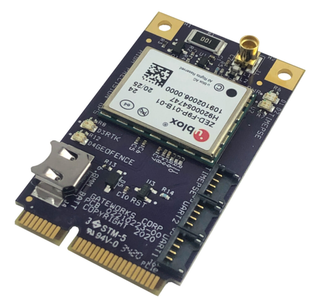 New High Precision u-blox ZEP-F9P GNSS Mini-PCIe Adapter