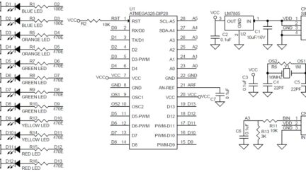 Lead Acid Battery Voltage Monitor using ATMEGA328