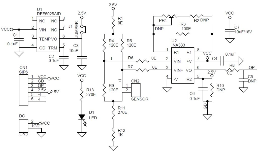 Strain Gauge Sensor Amplifier or Single Supply Instrumentation Amplifier
