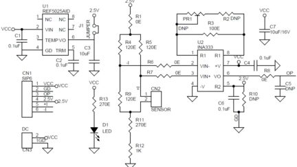 Strain Gauge Sensor Amplifier or Single Supply Instrumentation Amplifier