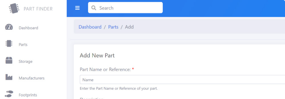 PartFinder component inventory manager Helps You Organize Your Inventories