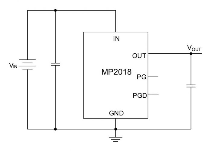 MP2018 is a 16 V, 500 mA, low quiescent current linear regulator