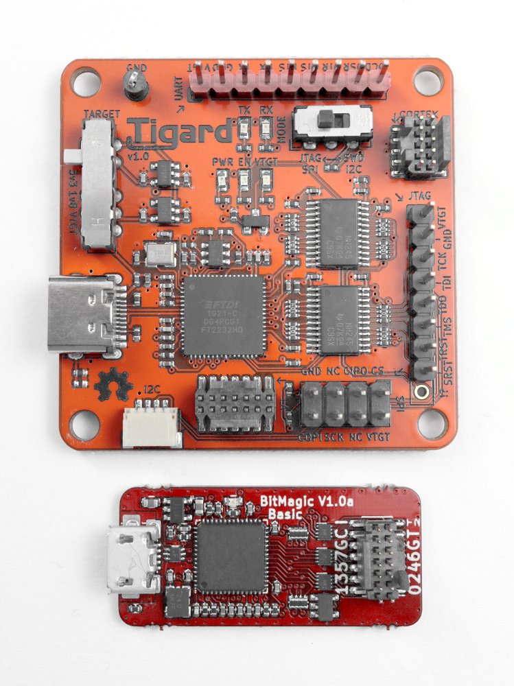 The TIgard along with a companion logic analyser