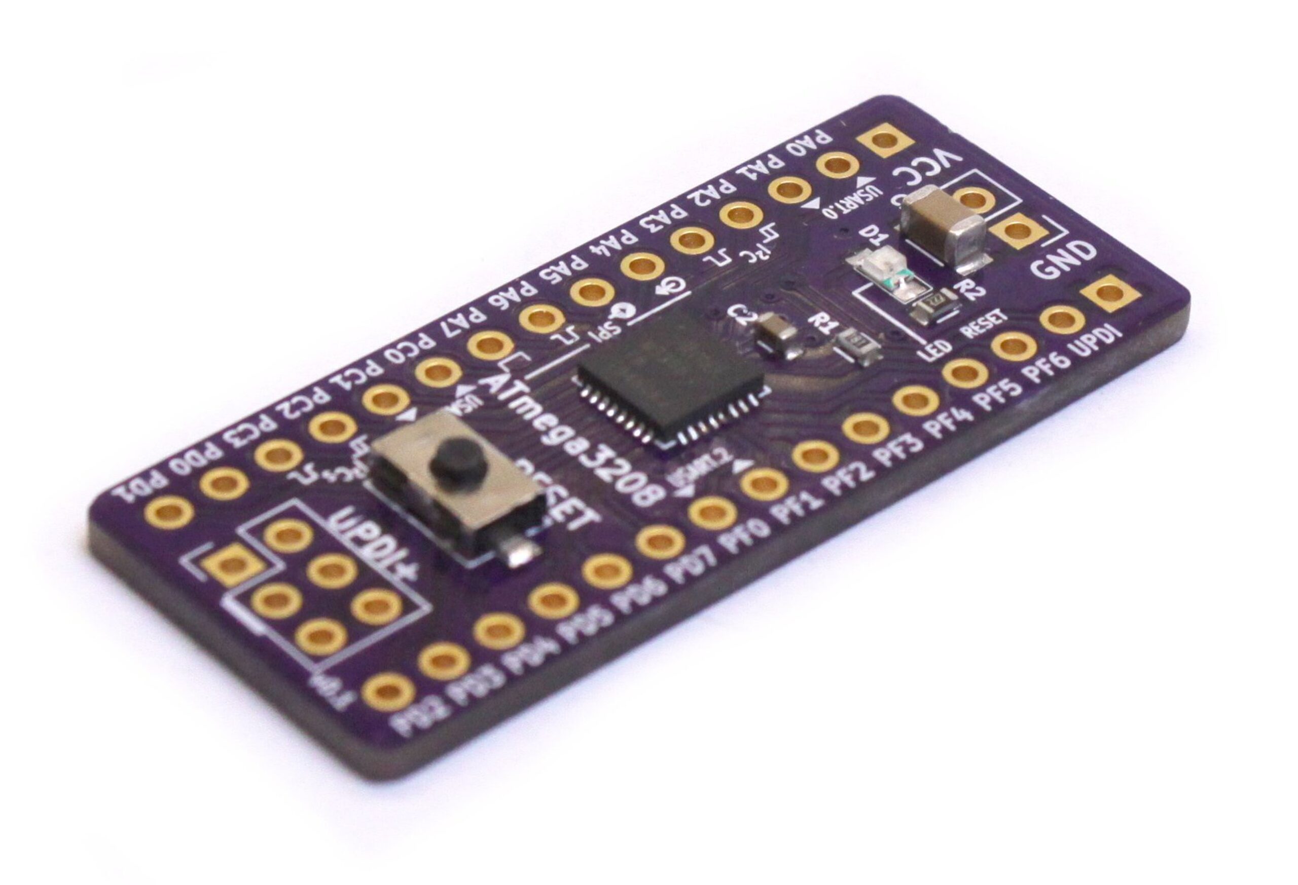 ATmega3208 Powered Development Board for Embedded Applications