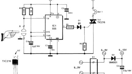 Elektor Circuit: Touch Doorbell with 555
