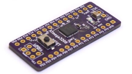 ATmega3208 Powered Development Board for Embedded Applications