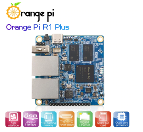 Orange Pi R1 Plus Router SBC with Dual Gigabit Ethernet