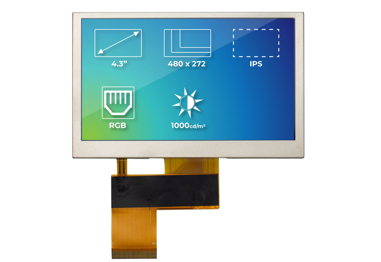 Riverdi High Brightness IPS TFT Modules With Multi-Touch, Gestures, and High-Precision