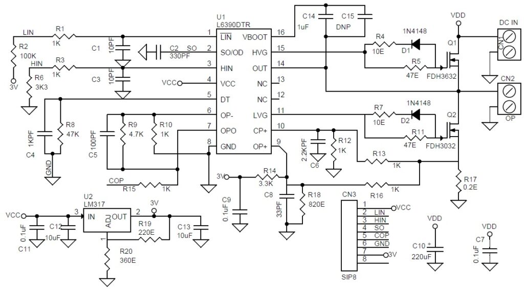 High voltage Half-Bridge with Current Feedback using L6390 High voltage Half-Bridge with Current Feedback using L6390