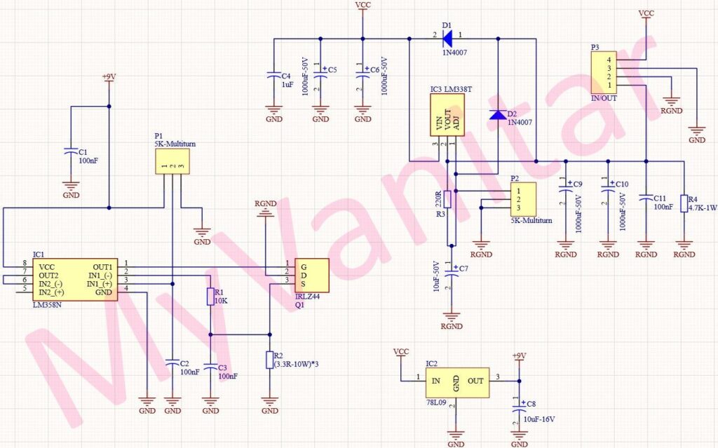 30V/4A Adjustable Power Supply (CC-CV)