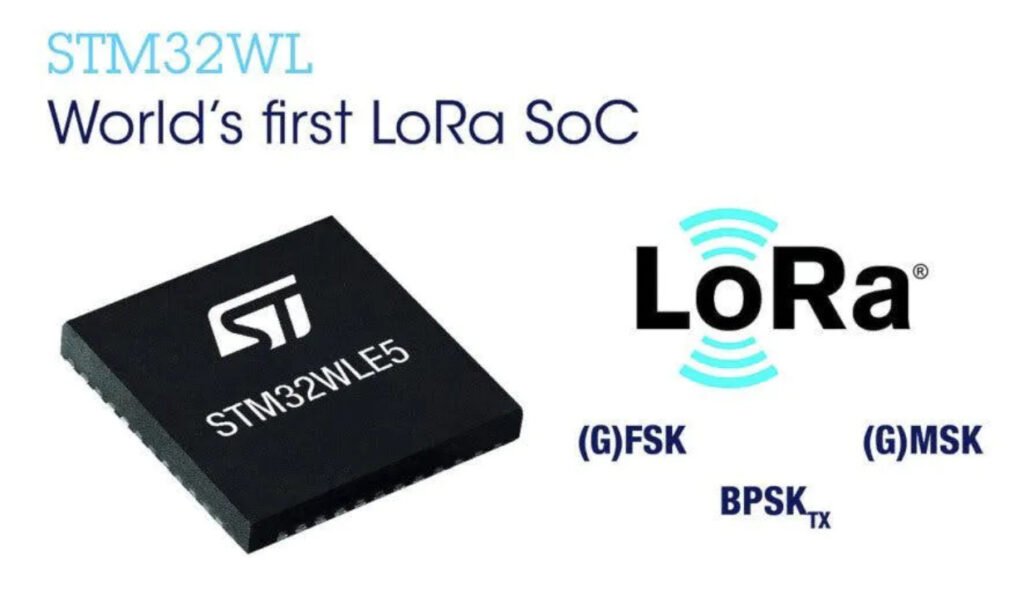 STM32WLE5 Microcontrollers support LoRa RF protocol and other sub-1GHz modulation schemes