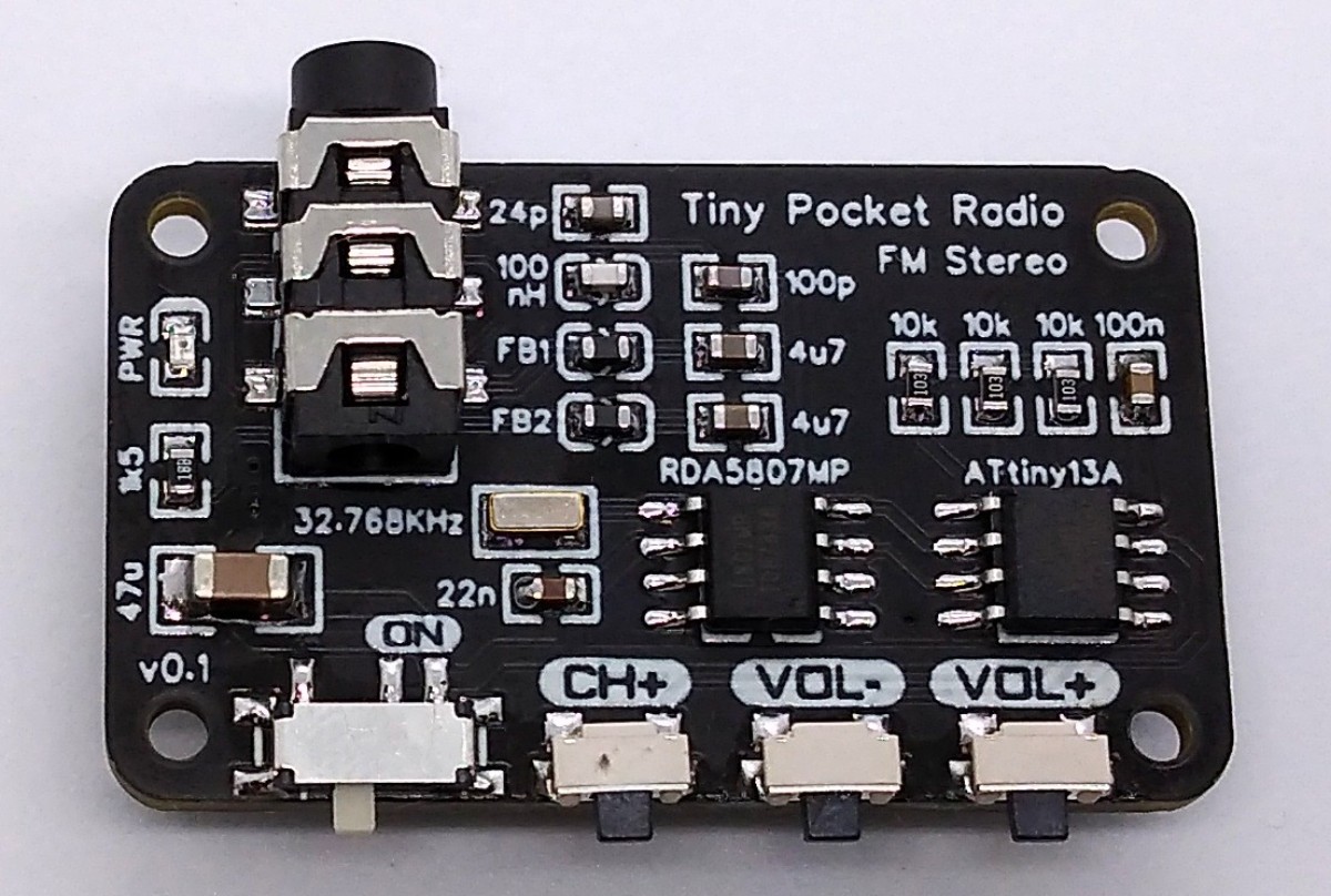 TinyPocketRadio – FM Stereo Radio based on ATtiny13A