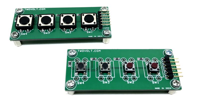 4 Tactile Switch Breakout Board