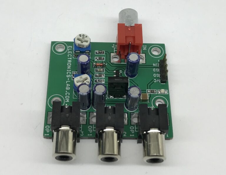 3 Channel Analog Video Splitter with Video Amplifier