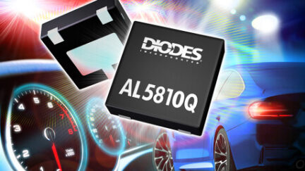 Diodes’ AL5810Q 60 V adjustable current up to 200 mA linear LED driver offers excellent stability