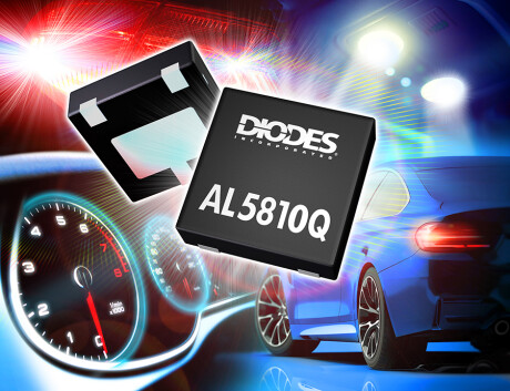 Diodes’ AL5810Q 60 V adjustable current up to 200 mA linear LED driver offers excellent stability