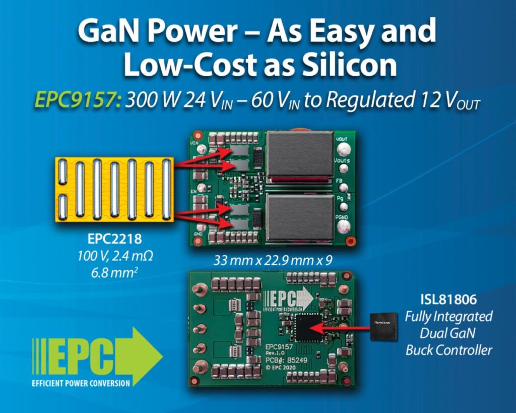 GaN is as Easy to Use as Silicon EPC Introduces a 48 V to 12 V Demo Board