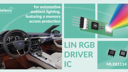 Melexis extends its successful IC family with a new LIN RGB LED controller