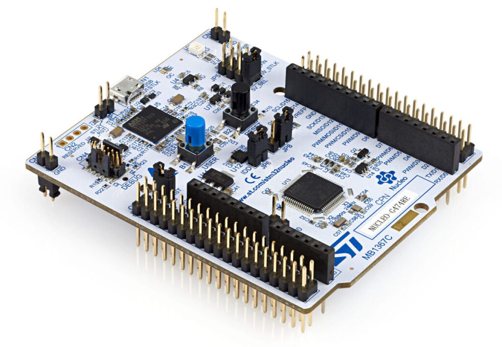 STM32 Nucleo-64 development board with STM32G491RE MCU, supports Arduino and ST morpho connectivity
