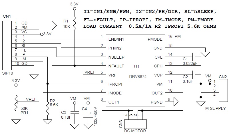 H-Bridge Motor Driver with Integrated Current Sense and Regulation using DRV8874