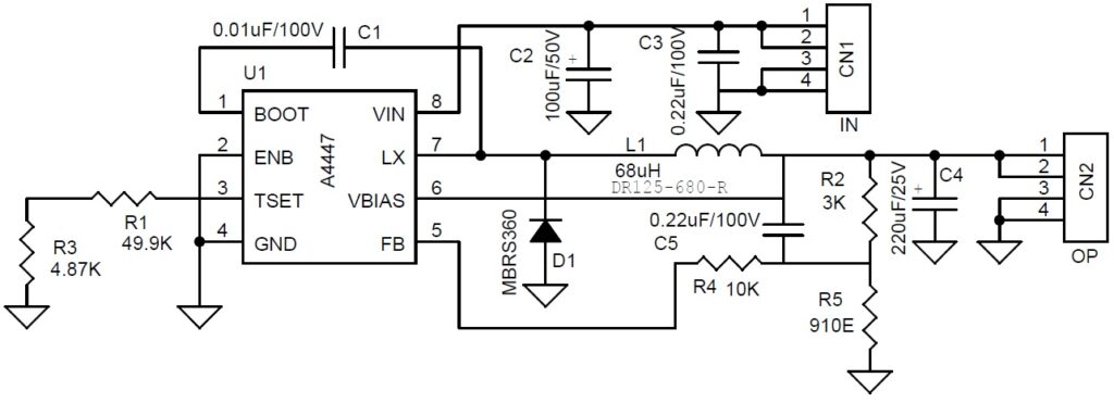 42V Input – 3.3V @ 2A Output High Voltage Step Down Regulator