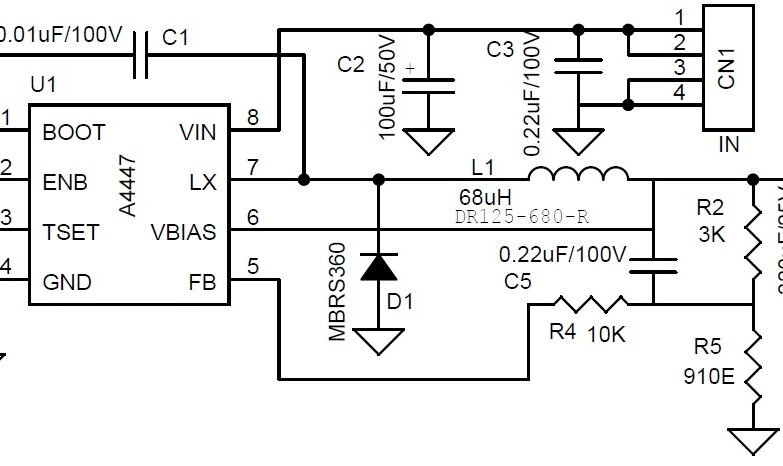 42V Input – 3.3V @ 2A Output High Voltage Step Down Regulator