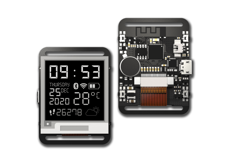 Watchy: Pebble-like SmartWatch with Bluetooth and WiFi 4 Connectivity