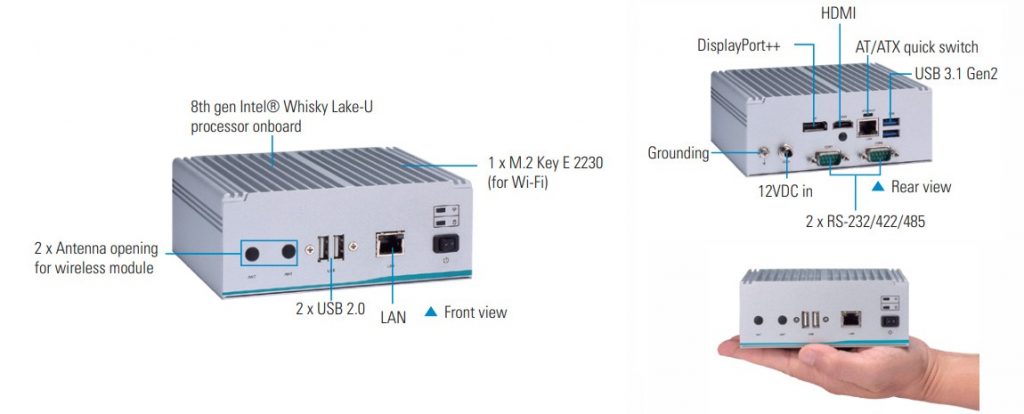 Axiomtek Introduces Palm-Sized and Fanless Embedded Computer for Factory Automation – eBOX560-52R-FL