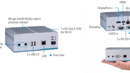 Axiomtek Introduces Palm-Sized and Fanless Embedded Computer for Factory Automation – eBOX560-52R-FL