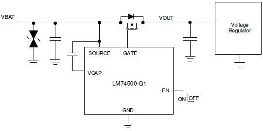LM74500-Q1 Reverse Polarity Protection Controller LM74500-Q1 Reverse Polarity Protection Controller