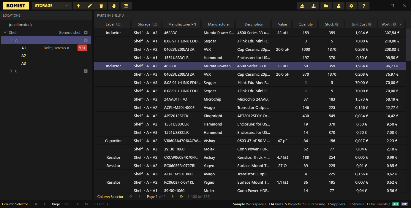 BOMIST – Parts Inventory and BOM Management Software