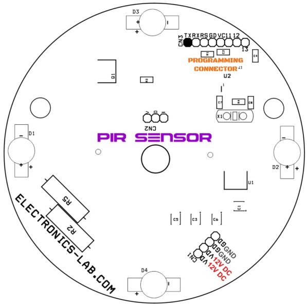PIR Motion Sensor LED Ceiling Light - Arduino Compatible - Electronics ...