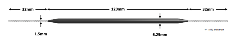 Dimensions of Cable-Based Capacitor