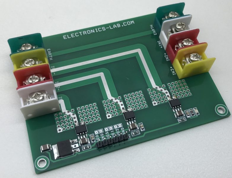 3 Phase Isolated Hall-effect Current Sense Amplifier with +/-600V Working Voltage and +/-46A Measurement Range