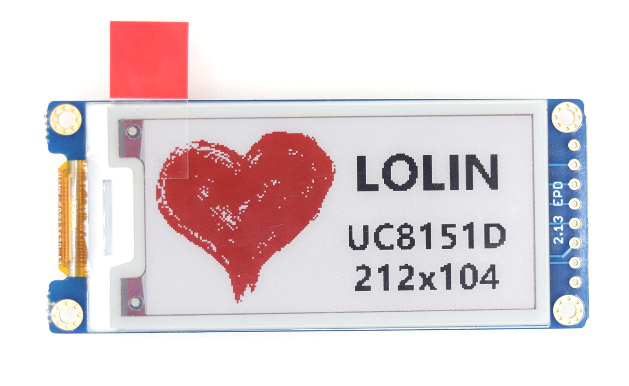 Tiny Tri-color E-Ink display for Wemos D1 Mini board sells for $10 Tiny Tri-color E-Ink display for Wemos D1 Mini board sells for $10