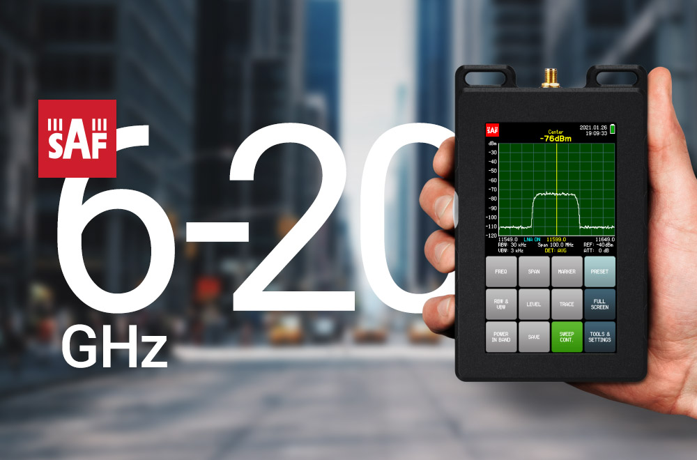 Ultra-portable Handheld Microwave Spectrum Analyzers Supporting 6 GHz – 20 GHz