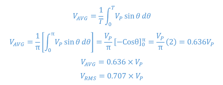 Full wave discount rectifier formula