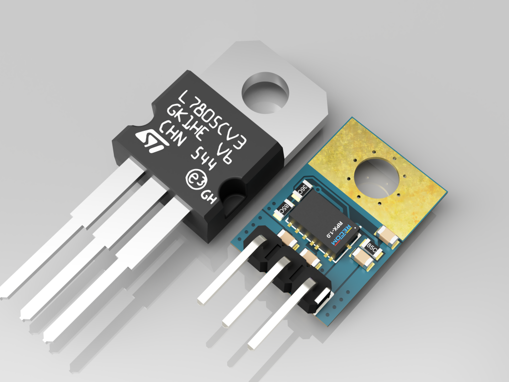 Buck converter PCB design replaces TO-220 regulators