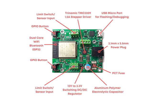 Technical Specifications of WiFi Stepper Motor Board