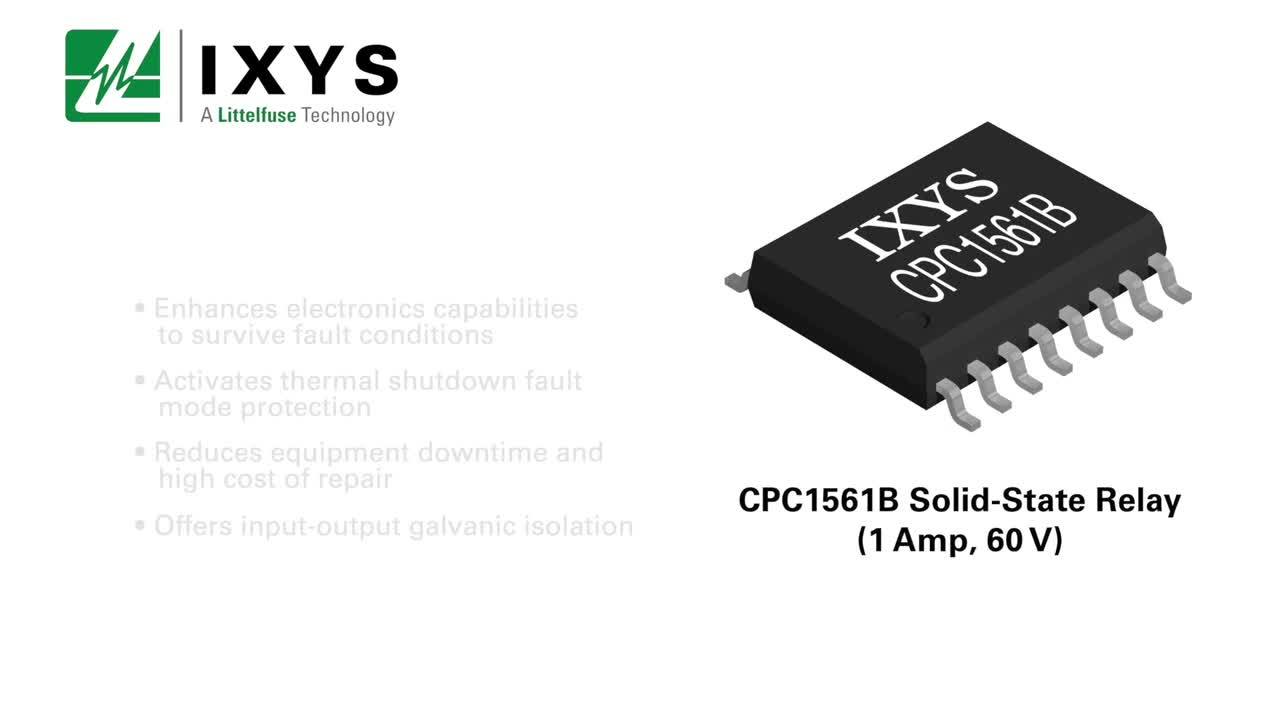 Littelfuse Introduces 1 Amp Fault Protected Solid State Relay with Integrated Current Limiting and Thermal Shutdown