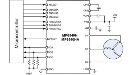 MP6540H/MP6540HA are three-phase brushless DC motor drivers