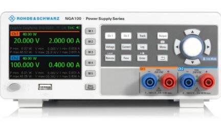 New Rohde & Schwarz NGA100 power supply series, stocked by Farnell