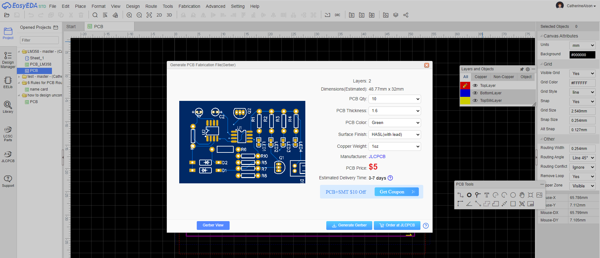 PCB Manufacture and Assembly with JLCPCB in Easier Way